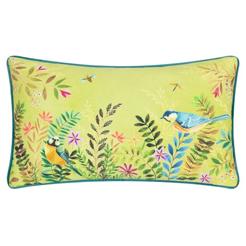 furn. Evans Lichfield Daisy Hill Meadow Tales Coussin rempli de Plumes imprimé - Vert Printemps - 30x50cm