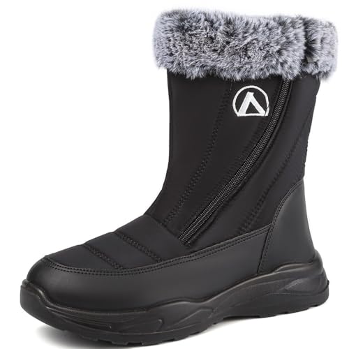 VTASQ Damen Winterschuhe Warm Gefütterte Schneestiefel...