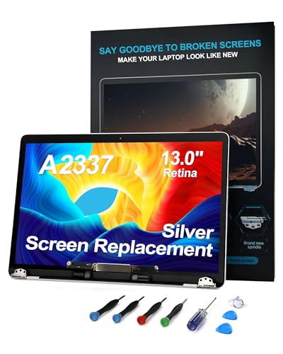 Image of A2337 Screen Replacement A2337 LCD for 13 inches MacBook M1 air 2020 Year 2560x1600 Replacement LCD Full Assembly for EMC 3598 MGN63 Silver