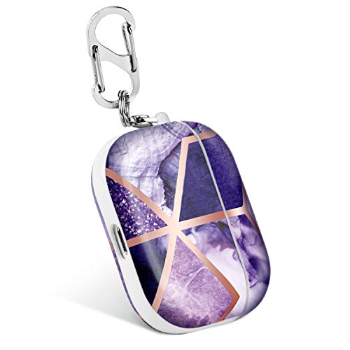 LongYan Geometric Marble Airpods Pro Case, Cute Bling Marble AirPods Accessories Support Wireless