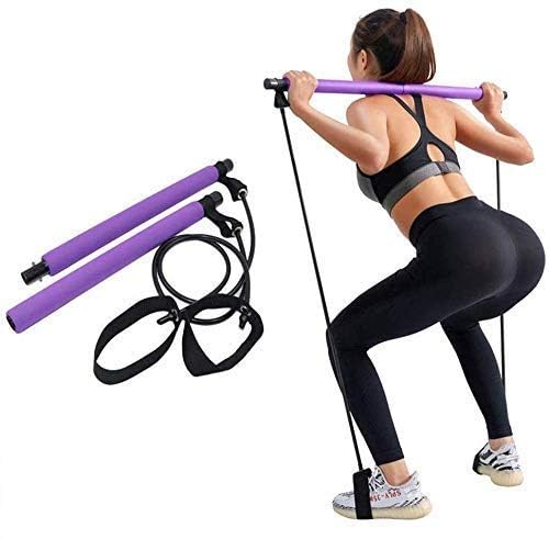 KENAYO ENTERPRISE Pilates Bar-with Resistance Tube, Detachable Exercise Pilates Bar Kit with Foot Loop for Home and Gym Pilates Workout, Whole Body Exercise, Yoga and Stretching- Ideal for Men & Women (B0CSP984FQ) Amazon Price History, Amazon Price Tracker