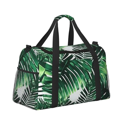 Tropical Palm Banana Leaves Print Travel Duffle Bag For Men Women Sport Gym Handbag With Shoulder Strap For Travel3