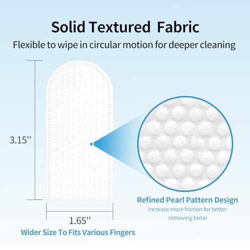 Funfawn Dog Teeth Cleaning Finger Wipes - Pet Dental Care Wipes for Dogs & Cats - Freshens Breath - Remove Plaque and Tartar - Disposable Gentle Cleaning & Gum Care Dog Finger Toothbrush - 50 Count - Image 6