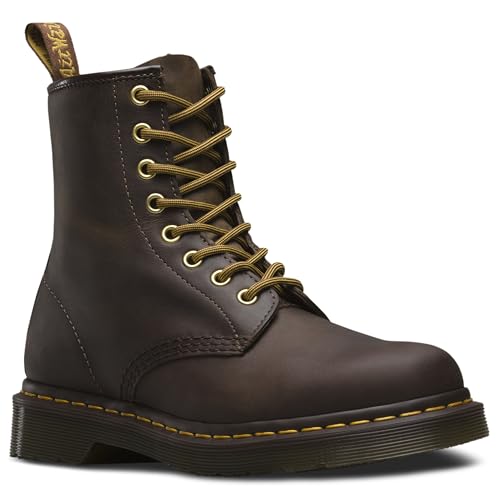 Dr. Martens Unisex 1460 Crazy Horse Leather 8 Eye Boot, Brown, 13 Women/12 Men