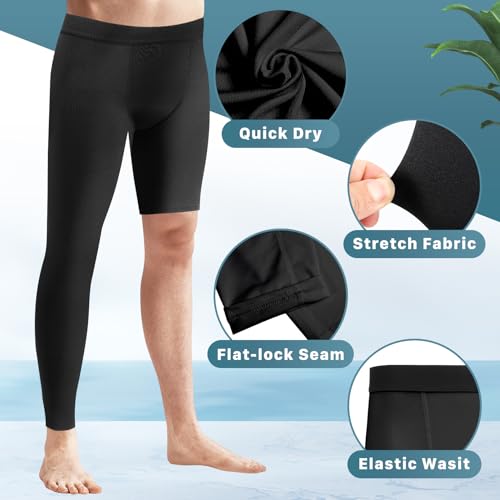 Jeffbaubl 2 Pack Youth Boys Compression Pants, One Leg Compression Tights, Kids Sports Tights Athletic Leggings Base Layer3