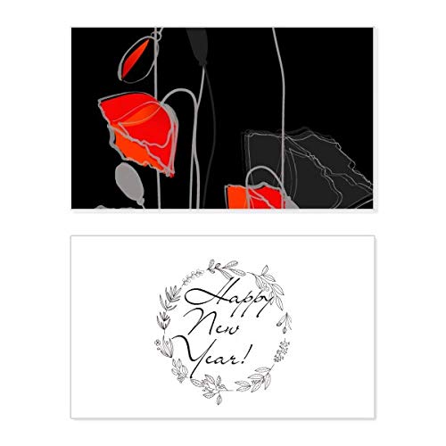 Tarjeta conmemorativa Corn Poppy con acabado artístico de pintura abstracta
