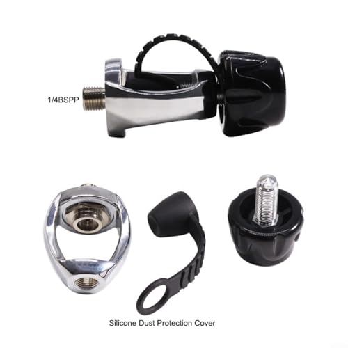 Válvula de buceo G5/8 a conector Bspp de 1/4 en cobre resistente para pruebas de presión 3