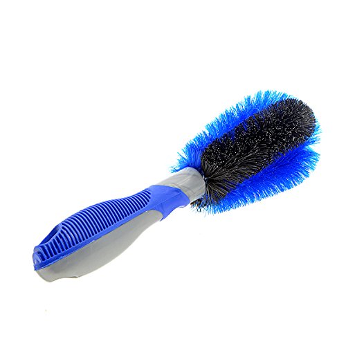 ZYHW Car Wheel Tire Rim Scrub Brush Blue Antislip Handle Wheel Spoke Brush Cleaner Tire Wheel Detail Cleaning Brush for Vehicle Truck Motorcycle Bicycle Tire Brush Washing