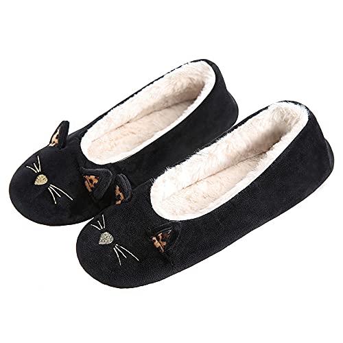 Garatia Pantoufle Femme Ballerine Chaussons de Maison Automne Hiver Chauds Chausson Chat Chien Chat...