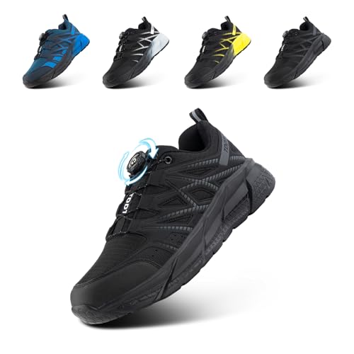 TDDT Scarpe Running Uomo Scarpe da Ginnastica Corsa Palestra Sneakers Camminata Jogging Traspiranti Scarpe Trail Nero 44