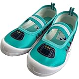 [プラレール] キッズ 上履き バレーシューズ 新幹線 はやぶさ かがやき こまち ドクターイエロー N700系のぞみ (グリーン, 日本の靴のサイズ寸法, キッズ, 数値, 17.0 cm)