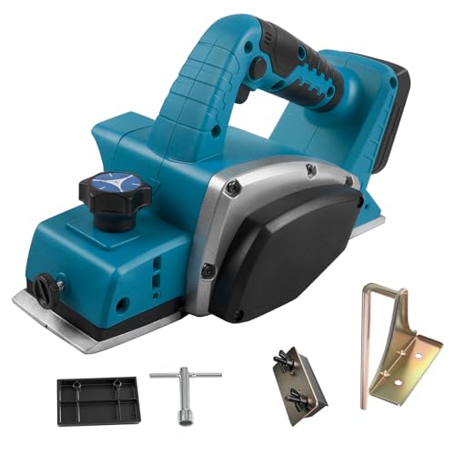 Makita - Cepilladora eléctrica inalámbrica para batería de 18 V, 15000 rpm, cepilladora de madera eléctrica de mano sin escobillas con 82 mm de ancho y 2 mm de profundidad de corte para carpintería