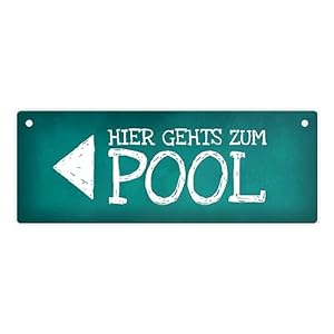 Trendaffe Pool Wegweiser Metallschild 135908