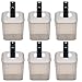 SnowTing 6 PCS Slatwall Bins, Slatwall Organizer Accessories Small Plastic Storage Bins Fit Most Slat Board, Hanging Organizers for Shed, Garage, Tool Storage Room (Grey)