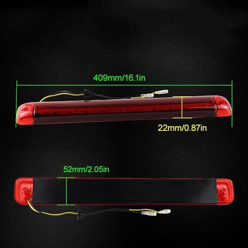 Troisième feu stop surélevé pour Oldsmobile Bravada 1996-2001 rouge - 7