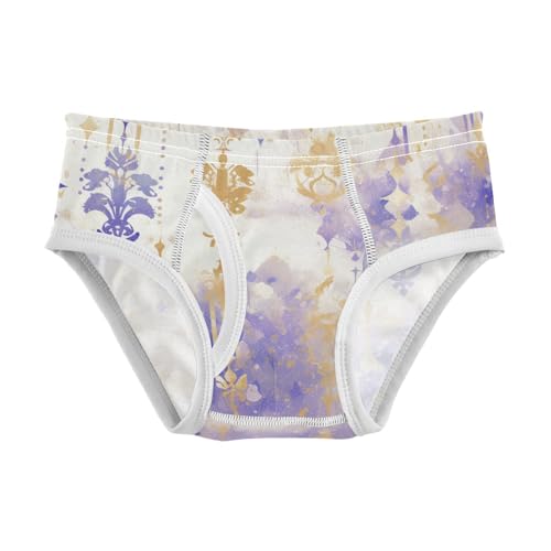 KLL Mardi Gras Carnival Purple Holiday Pattern Toddler Boys' Comfort Training Underwear Cute Children Undies