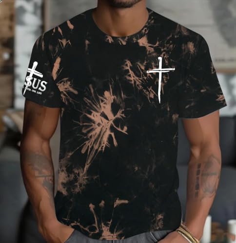 Image of Christian Shirts for Men Jesus Cross Shirt Religious Faith T Shirts