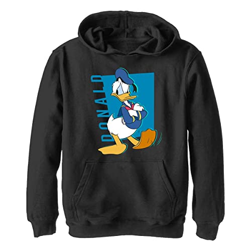 Pull à capuche pour garçon contre le froid en polaire noire Disney Donald S