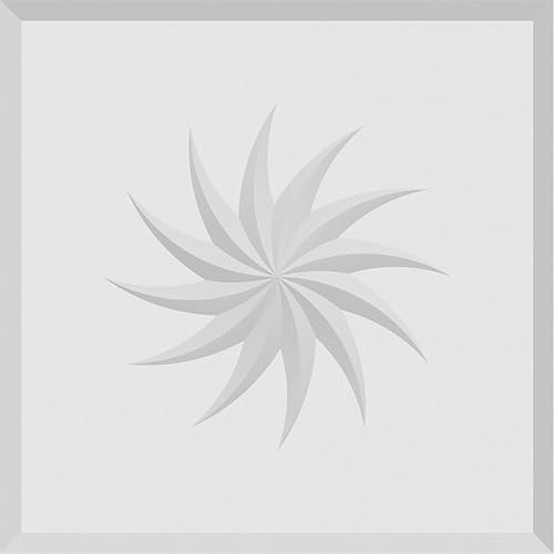 Vista 26 de Ekena Millwork ROSP050X050X050SDG13 Roseta espiral estándar Sedgwick con borde biselado, 5 pulgadas de ancho x 5 pulgadas de alto x 1/2 "P