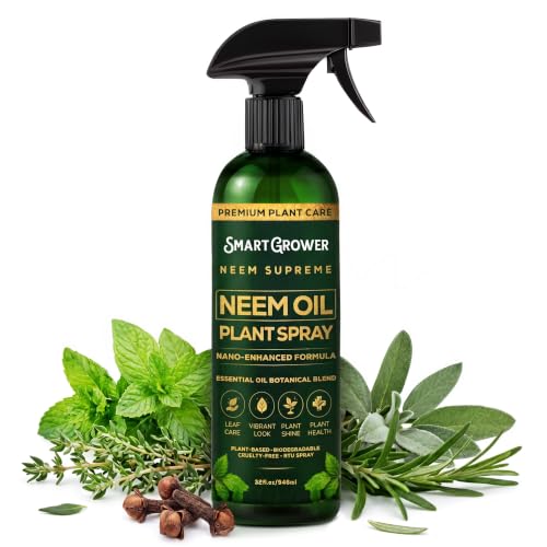 Image of Neem Oil Spray for Plants Botanical Blend - Plant Wash with Natural Essential Oils, Simple Ready-to-Use Plant Spray for Gardens, Houseplants, Indoor & Outdoor Plants - 32 oz