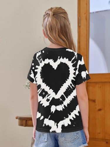 Image of Girls Short Sleeve T Shirts Kids Summer Tops Crewneck Tees 5-14 Years