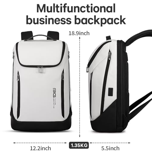 Image of BANGE Business Smart Backpack Waterproof fit 15.6 Inch Laptop Backpack with USB Charging Port,Travel Durable Backpack