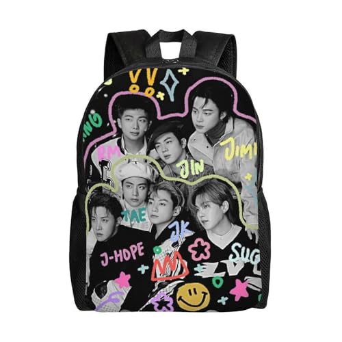 YINGD Kpop BTS - Mochila escolar para niños, mochila de viaje informal para niños y...