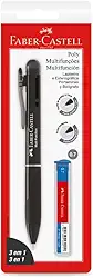 Lapiseira 0.7 e Caneta Esferográfica, 3 em 1, Faber-Castell, Preto - SM/07L31PR