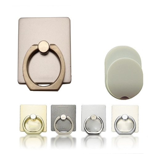 KEKU 4PCS Fashion Simple Metal Universal 360 Degree Swivel Creative Ring Buckle Bracket Mobile Phone Ring Stent For All Cell Phones and Small Screen Tablets