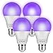 4 Pezzi 10W Lampadine UV LED, Lampada di Luce Nera, UV Effetto Della Luce Ultravioletta 395nm per Party Feste Discoteca Natale Disco Body Art Neon, Black Light Fluorescente