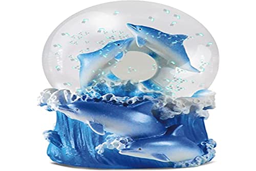 Water Globe - Dauphin de Deluxebase. Boule à Neige avec Figurine Dauphin en Résine & Support Moulé. Objet de décoration Parfait pour la Maison ou pour Offrir. (Choisi au Hasard Parmi 2 Couleurs) Cover