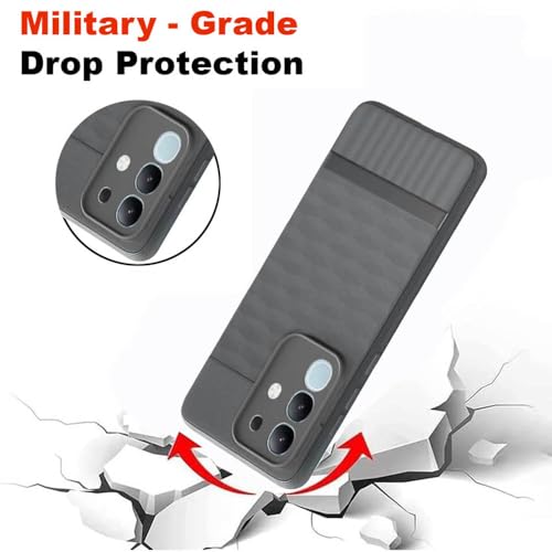 Image of Shockproof Case for Vivo T4x 5G / Y29 4G / Y31 Pro 5G / iQOO Z10x 5G | Full Camera Protection | TPU Flexible Back Cover for Vivo T4x 5G / Y29 4G / Y31 Pro 5G / iQOO Z10x 5G (Graphite Grey)