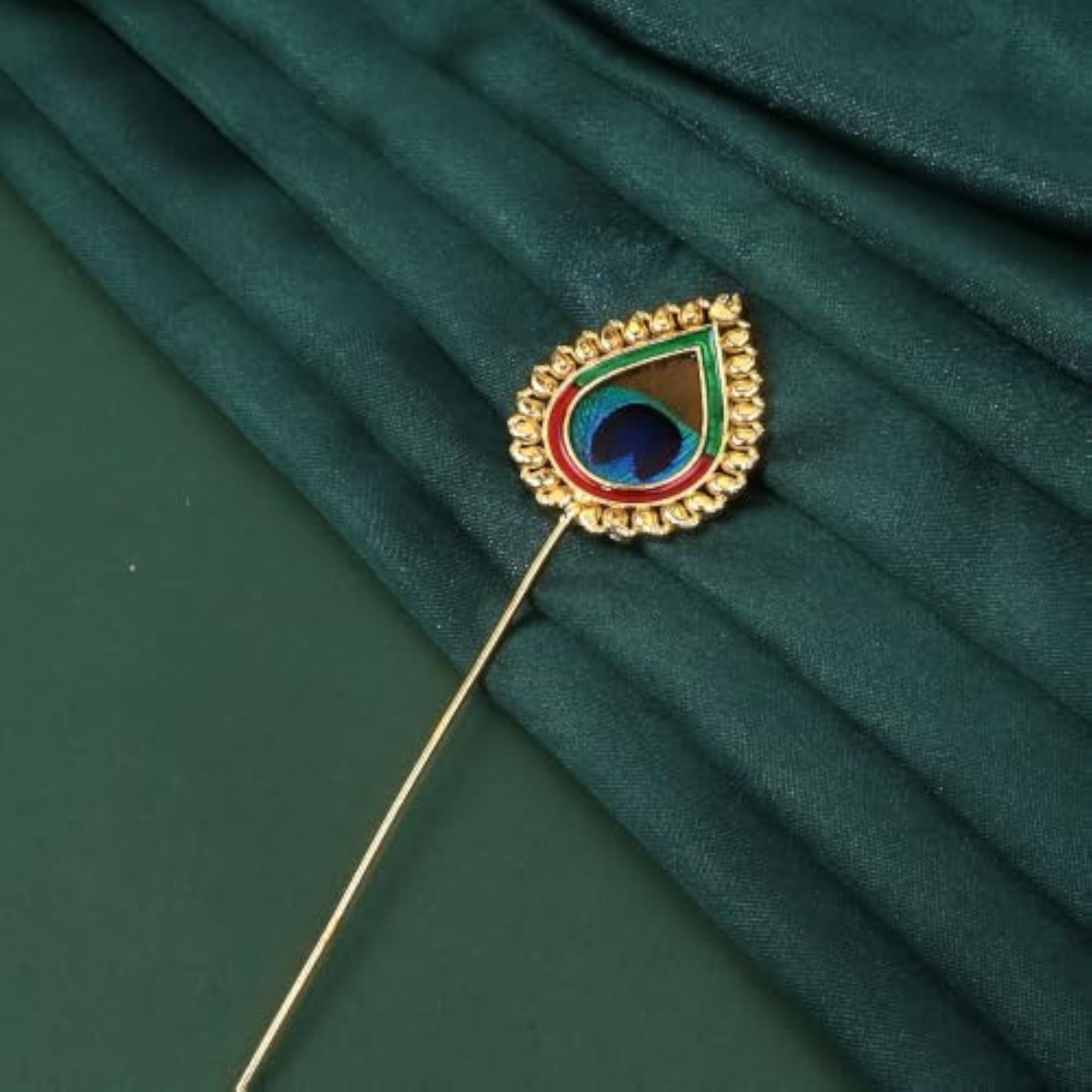 Charming Peacock Feather Pooja Accessory for Ganpati Decoration