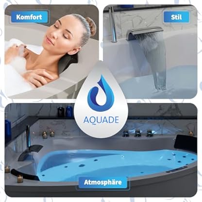 AQUADE Whirlpool Badewanne - Eckbadewanne 140x140 cm - Unikales Whirlpool-Erlebnis nach Ihren Wünschen - Wählen Sie Ihre perfekte Wanne oder Whirlpool -Ihre individuelle Wahl für Wellness zu Hause – Bild 7