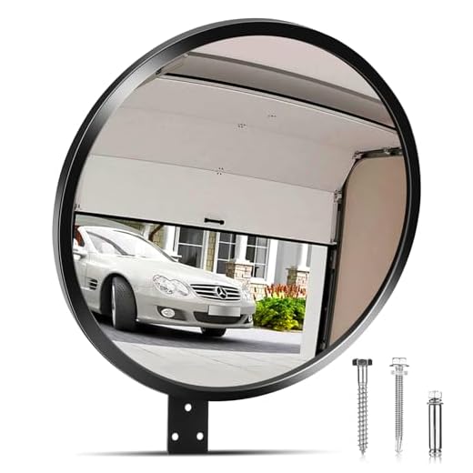 Hydencamm 12” Acrylic Convex Mirror for Room, Adjustable Fixing Bracket