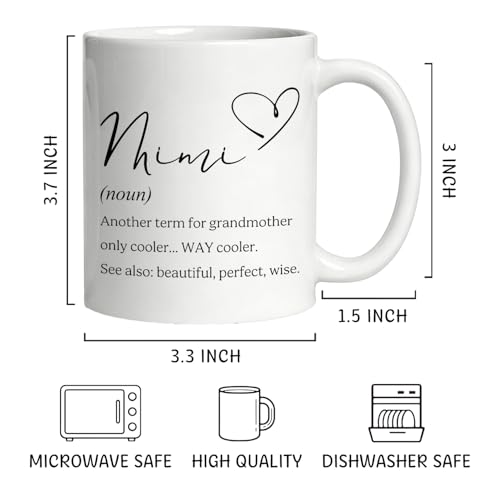 Taza de cerámica Trenstise para abuela 11 oz miniatura 2