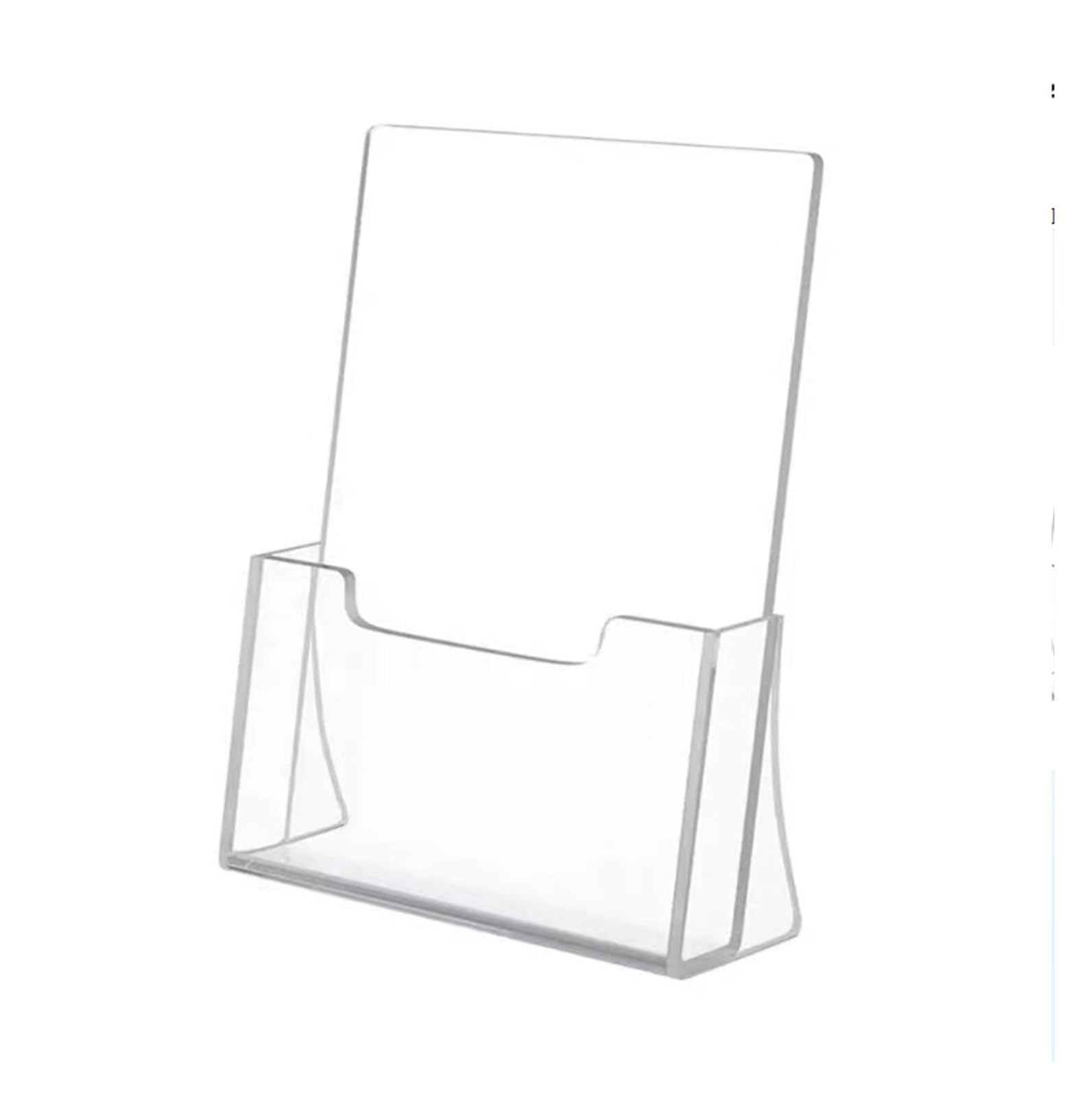 Ptasccne Acrylic Brochure Magazine Holders Clear Folded Desktop Display Stand for Displaying Magazines Pamphlets magazine rack