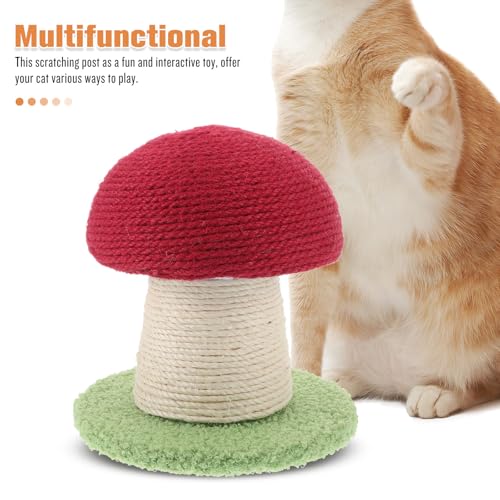 Rascador para Gatos Toyvian Rojo en Forma de Hongo miniatura 3