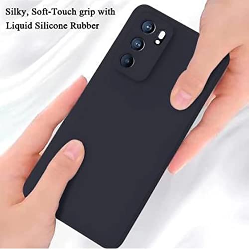 Image of Mobile Back Cover Case for Oppo A16 (Silicone Case|CameraProtection|Black SC1510)