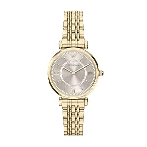 Emporio Armani Two-Hand Gold-Tone Stainless Steel Watch AR11766