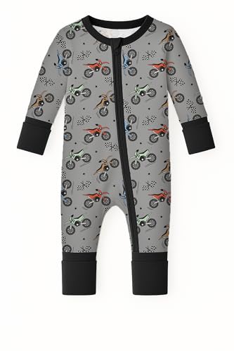 Image of ITSY BITSY BOUTIQUE Viscose Bamboo Baby Pajamas - Boys and Girls Footie Sleeper Convertible 2-Way Zipper Sleeper