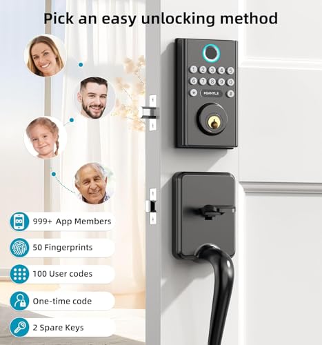 WiFi Smart Lock Front Door - HEANTLE Keyless Entry Door Lock - image 7