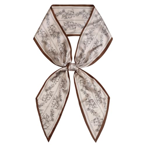 Silk Hair Scarf for Women Fashion Headscarf Lightweight Neck Bandanas for Purse Scarf Handbag Accessories
