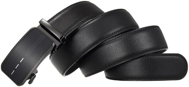 Leather Men's Belt Business Clothing Accessories Alloy Automatic Buckle image 3
