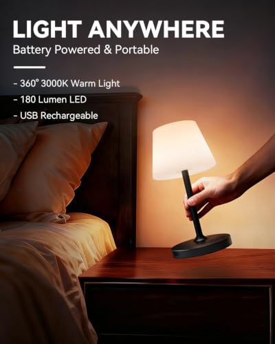 Image of SAIWEYA Outdoor Waterproof Shower Lamp, 8000mAh Rechargeable Bathroom Lamp