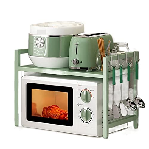 Chariot de cuisine extensible pour micro-ondes avec étagères modulables - 2