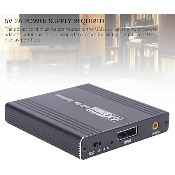 Generic DisplayPort Splitter 4K 144 Гц компактный двойной адаптер дисплея для ПК расширенное зеркало MST 4K 144 Гц для операционной системы алюминиевый сплав