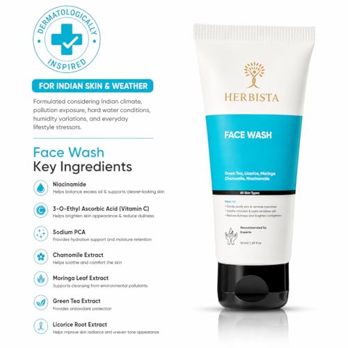 Image of Gentle Hydrating Face Wash | Sulphate-Free Cleanser with Niacinamide & Vitamin C, Botanical Extracts | All Skin Types | 50 ml
