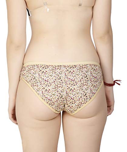 Image of FIMS - Fashion is my style Women's Polycotton Hipster Panty (Pack of 6) (FLOWERPANTY PACKof6 Size M Multi-Coloured2 M)