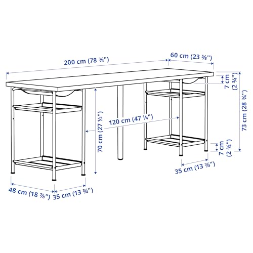 Bureau blanc LAGKAPTEN/SPÄND ProTuning 200x60 cm pour espace de travail - 3